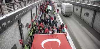 Erzurum, Ardahan ve Erzincan'da İsrail'in saldırılarını protesto eden yürüyüş gerçekleştirildi