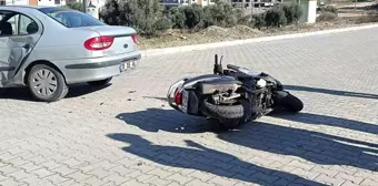 Manisa'da otomobil ile motosiklet çarpıştı, 2 çocuk yaralandı