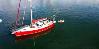 Antarktika'ya giden Türk denizciler çocuklarının okulu için Fethiye'de tekne yaşamı sürdürüyor