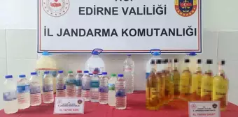 Edirne'de evde kaçak içki operasyonu