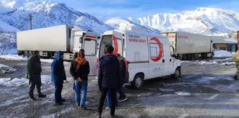 Kızılay Hakkari Şubesi Olumsuz Hava Koşullarında Yardım Dağıttı