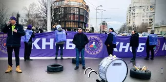 Sofya'da Belediye Otobüsü Şoförleri Çalışma Koşullarını Protesto Etti