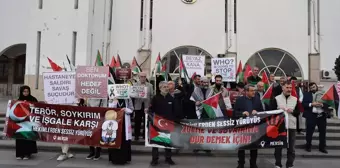 Mersin'de Sağlık Çalışanları İsrail'in Gazze Saldırılarına Tepki Gösterdi