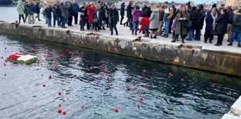 Sinop'ta mübadelenin 101. yıl dönümü anısına denize çelenk bırakıldı