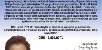 Türkan Saylan Sanat ve Bilim Ödülleri Öykü Dalında Sahibini Arıyor