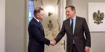 Polonya Cumhurbaşkanı Andrzej Duda, İngiltere Dışişleri Bakanı David Cameron'u kabul etti