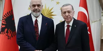 Cumhurbaşkanı Erdoğan, Arnavutluk Başbakanı Rama'yı resmi törenle karşıladı