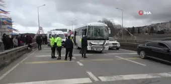 Maça giden taraftarları taşıyan midibüs tıra çarptı: 6 yaralı