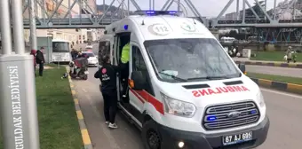 Zonguldak'ta motokurye trafik kazasında yaralandı