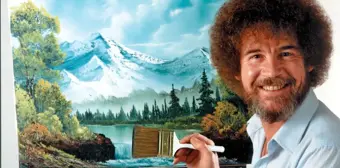 Bob Ross'un ilk tablosu 'Ormanda Yürüyüş' 9,8 milyon dolara satıldı