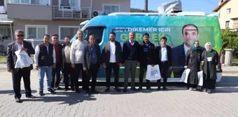 Seydikemer Belediye Başkanı ve Cumhur İttifakı adayı Bayram Önder Akdenizli, seçim çalışmaları kapsamında vatandaşları evinde ziyaret etti