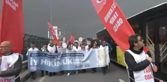 Sağlık Meslek Örgütleri Kadıköy'de Yürüyüş Gerçekleştirdi