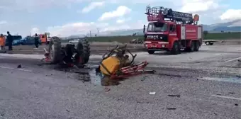 Isparta'da traktör ile otomobil çarpışması: 4 yaralı