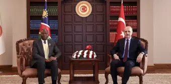 TBMM Başkanı Numan Kurtulmuş, Namibya Ulusal Meclisi Başkanı Peter Katjavivi'yi ağırladı