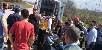 Samsun'da şarampole devrilen otomobilde 2 kişi yaralandı