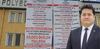 AK Parti'den MHP'ye geçen ilçede yeni başkan borçları belediye binasına astı