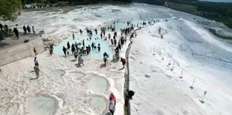 Pamukkale, Ramazan Bayramı'nda turistlerin uğrak noktası oldu