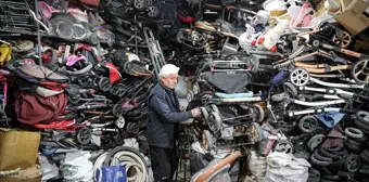 Konya'da Eski Bisiklet Tamircisi Bebek Arabalarını Tamir Ediyor