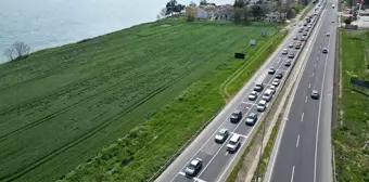 Ramazan Bayramı tatilcileri Tekirdağ-İstanbul yolunda trafik yoğunluğu yaşadı