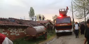 Amasya'da evin bahçesinde çıkan yangın söndürüldü