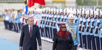 Cumhurbaşkanı Erdoğan, Tanzanya Cumhurbaşkanı Hassan'ı karşıladı