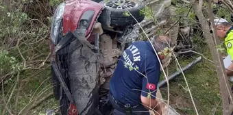 Aydın'da otomobil şarampole devrildi: 1 ölü, 2 yaralı