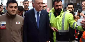 Cumhurbaşkanı Erdoğan Üsküdar'da bir akaryakıt istasyonuna uğradı