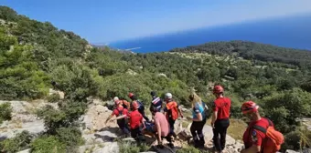 Muğla'da turistin ayağı kırıldı, hastaneye kaldırıldı