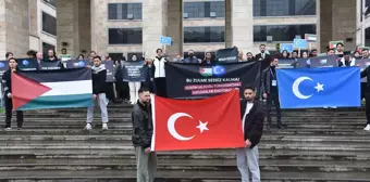 Bartın Üniversitesi Öğrencileri İsrail'in Gazze'ye yönelik saldırılarını sessiz yürüyüş ile kınadı