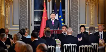 Macron, Xi Jinping ve eşi için karşılama yemeği düzenledi