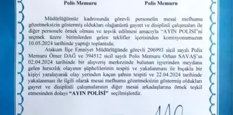 Samsun'da Hırsızlık ve Bıçaklama Olayını Aydınlatan Polisler Ayın Polisi Seçildi