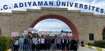 Adıyaman Üniversitesi Öğrencileri İsrail'in Gazze'deki Soykırımına Tepki Gösterdi