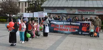 Erzurum'da İsrail'in Gazze saldırılarını protesto eden hekimler ve öğrenciler sessiz yürüyüşe devam ediyor