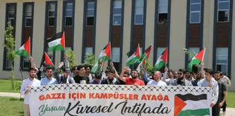 Dicle Üniversitesi Öğrencileri İsrail'in Filistin'e Saldırılarını Protesto Etti