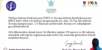 Türkiye, 23 Yaş Altı Eskrim Avrupa Şampiyonası'na ev sahipliği yapıyor