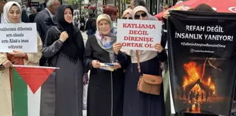 Ağrı'da İsrail'in Gazze'ye saldırılarını protesto