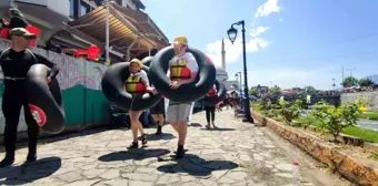 Kosova'da Pınar Festivali'nde Sporcular Rafting Heyecanı Yaşadı