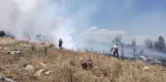 Konya'nın Akören ilçesinde makilik alanda yangın çıktı