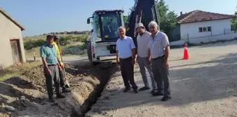 Esetçe Beldesi'nde Doğal Gaz Altyapı Çalışmaları Devam Ediyor