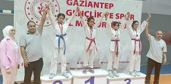 Gaziantep'in Araban ilçesindeki minik tekvandocular Türkiye Şampiyonasında Gaziantep'i temsil edecek