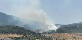 Manisa Soma'da Orman Yangını Söndürme Çalışmaları Devam Ediyor