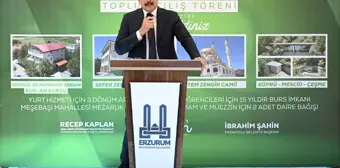 Erzurum Valisi Mustafa Çiftçi, hayırsever tarafından yaptırılan caminin açılışına katıldı