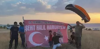 15 Temmuz şehidi polis memuru için hazırladığı afişle Van semalarında uçtu