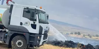 Ankara'nın Güdül ilçesinde çıkan 2 anız yangını söndürüldü