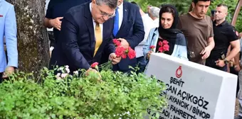 Sinop'ta 15 Temmuz şehidi Açıkgöz, kabri başında anıldı