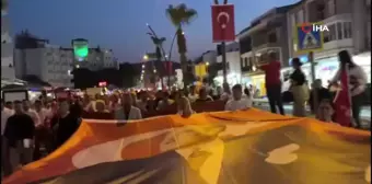 Demokrasi meşalesinin ateşinin yakıldığı Marmaris'te 15 Temmuz Demokrasi ve Milli Birlik programı