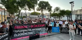 CHP İzmir İl Başkanı Şenol Aslanoğlu, sokak hayvanlarına ilişkin kanun teklifine karşı eyleme destek verdi