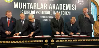 İstanbul Valiliği, İstanbul Üniversitesi ve Marmara Üniversitesi Arasında Muhtar Akademisi Eğitim Programı İş Birliği Protokolü İmzalandı