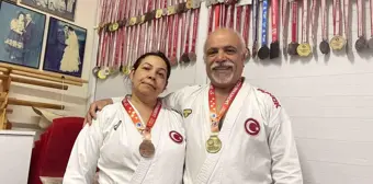 Osmaniye'de Karate Salonunda Tanışarak Evlenen Çift Madalya Kazandı