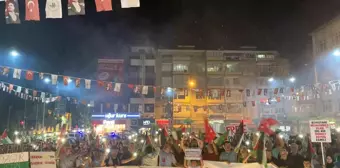 Burdur'da Hamas lideri İsmail Heniyye ve Gazze'deki zulmü protesto yürüyüşü düzenlendi